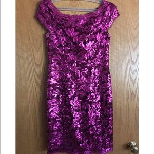 Pink sequined formal dress